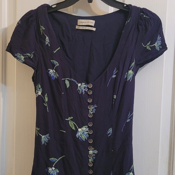 Urban Outfitters Blue Button Up Mini Dress - Picture 4 of 10